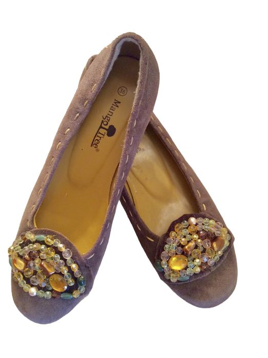 Balerini Mango Tree, 38, culoare cappuccino, piele întoarsă