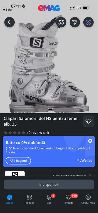 Clapari femei Salomon alb 23-23,5 cm