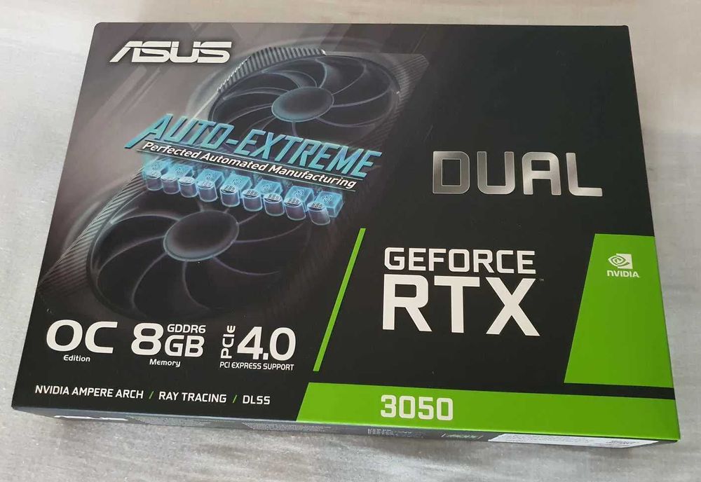 Placa video Gaming Asus GeForce RTX 3050 DUAL OC LHR 8GB Sigilata Noua