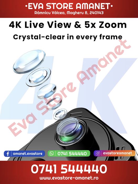 4K Mini Spy Camera Ascunsa Ulexor R8 2.4G/5G WiFi Wireless