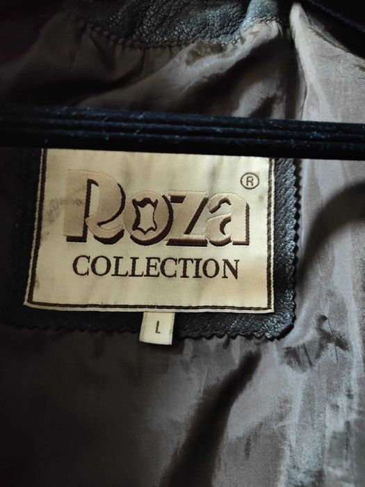 Vand geaca din piele cu guler de blana