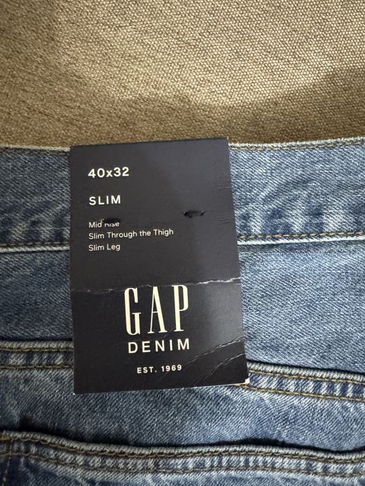 Мужские ( тонкие) летние джинсы GAP ( USA) 40/32 slim