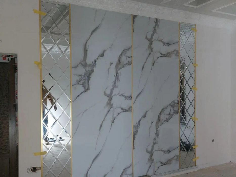 Rombik oynalar dushivoykabinalar va natyajnoy patalok 200000 sumdan