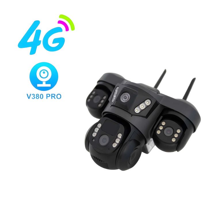 Camera Supraveghere Tripla PS VIGILANT PRO 4G/Wi-Fi 15MP PTZ Solară cu AI & PIR
