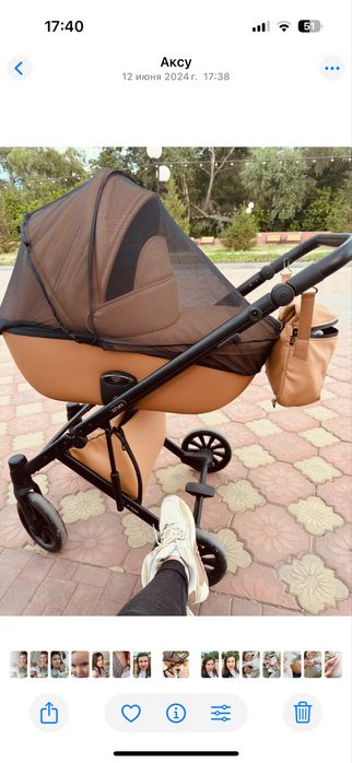 Продам коляску Anex e-type карамель