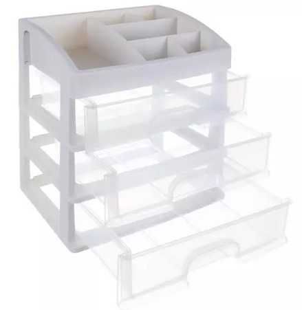 Органайзер с 3 чекмеджета за бюро и козметика