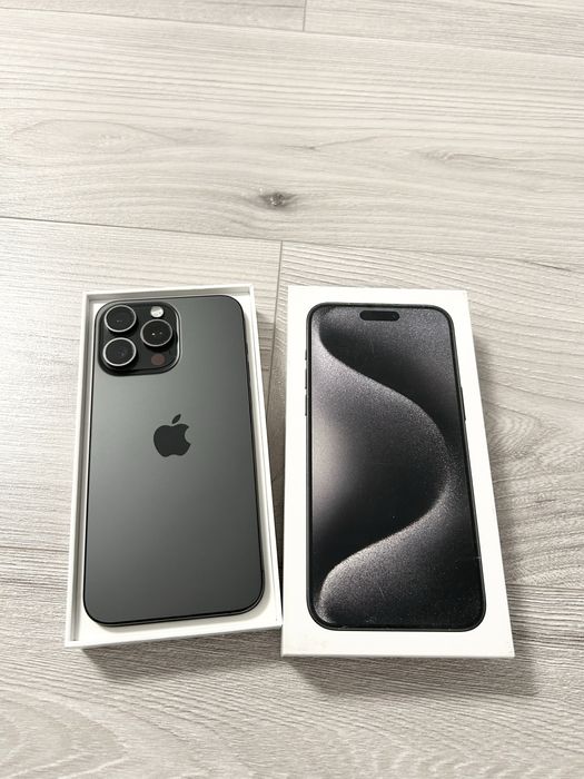 iPhone 15 PRO MAX 1TB Titanium Black, Factura, Neverlock, Full box