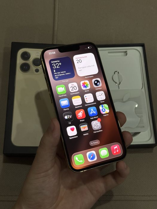 iPhone 13 Pro Gold.     256Gb 80%