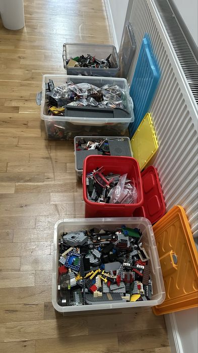 LEGO original ~25 KG + multe seturi Star Wars + manuale + minifigurine