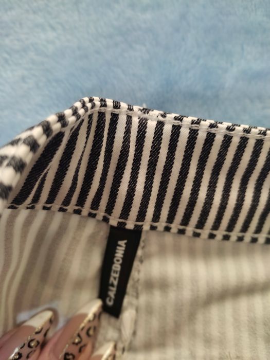 Тонкие джинсы в полоску размер S