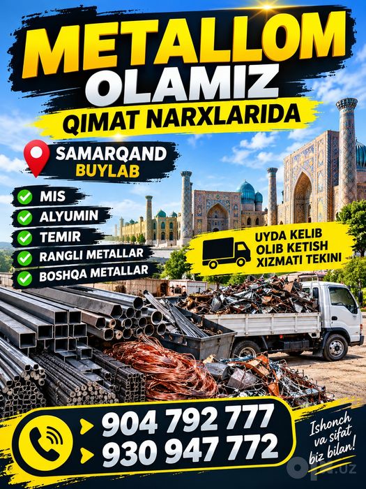 Metallom olamiz qimat narxlarida