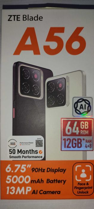 Телефон ZTE A56 4/64gb