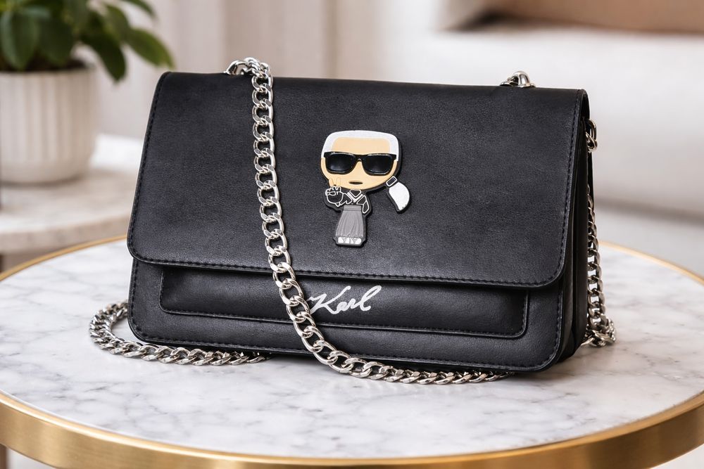 Сумка Karl, чёрная, б/у