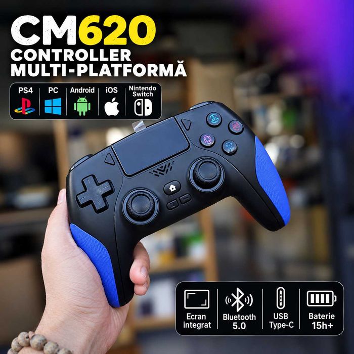 Controller wireless CM-620 – Hall Effect – PS4 / Switch / PC / Telefon