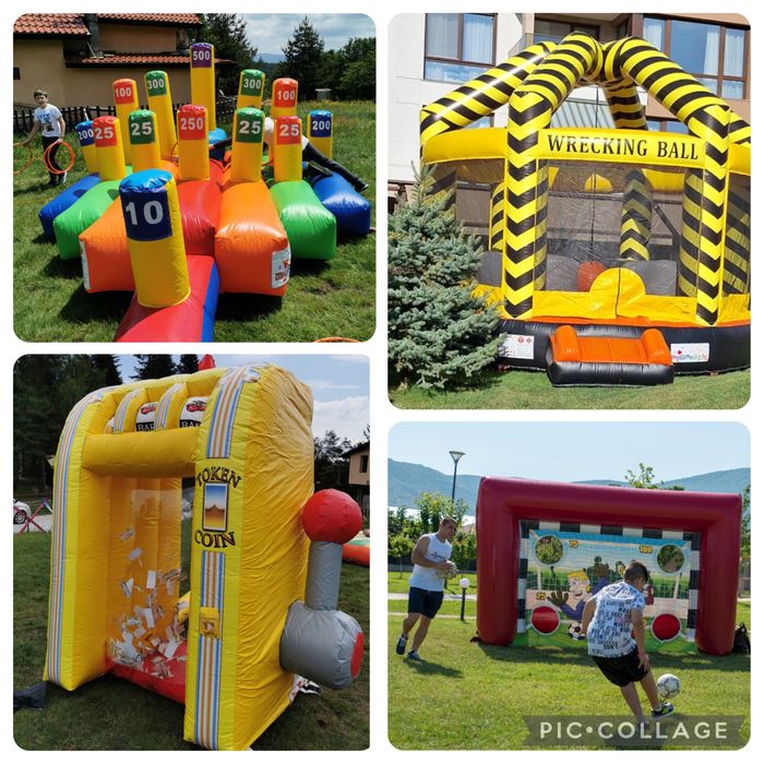 Надуваеми и тиймбилдинг игри под наем. Атракциони и съоръжения.