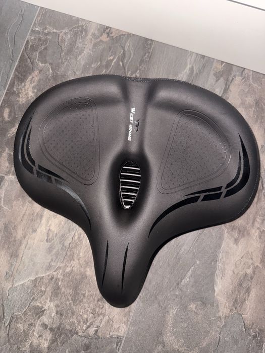 Широка комфортна седалка за велосипед West Biking - мемори пяна