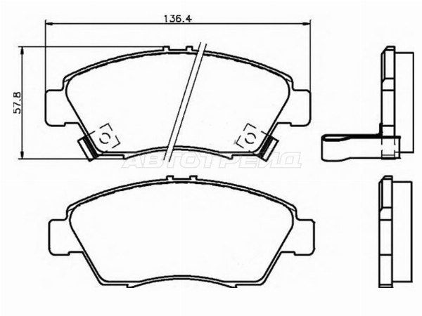 Колодки тормозные Honda Civic