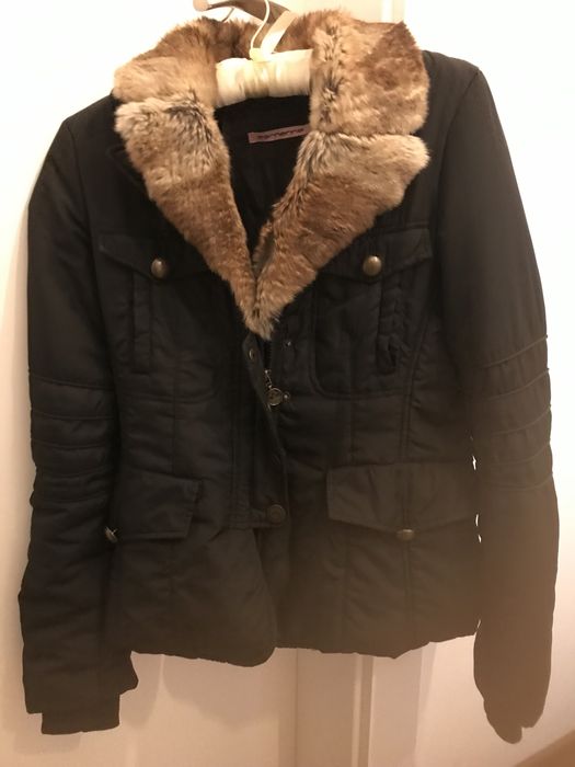 Зимно яке Fornarina с яка от естествен косъм