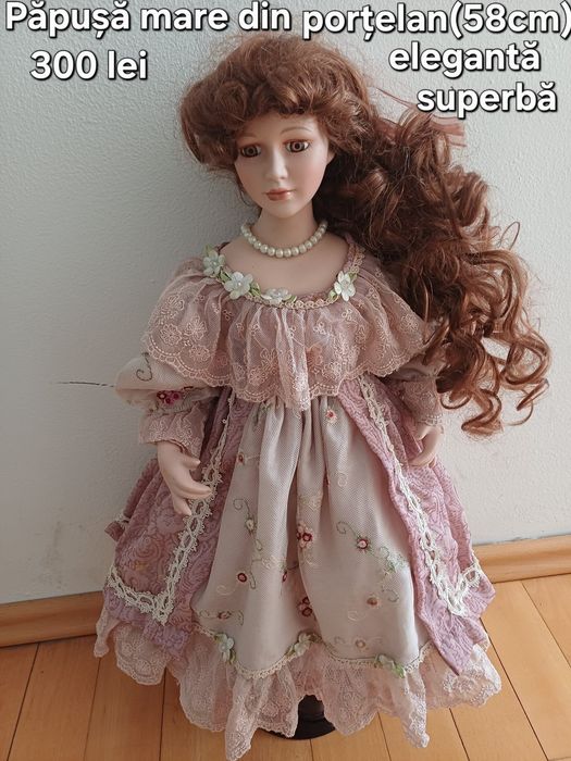 Păpuși mari porțelan 48-85 cm