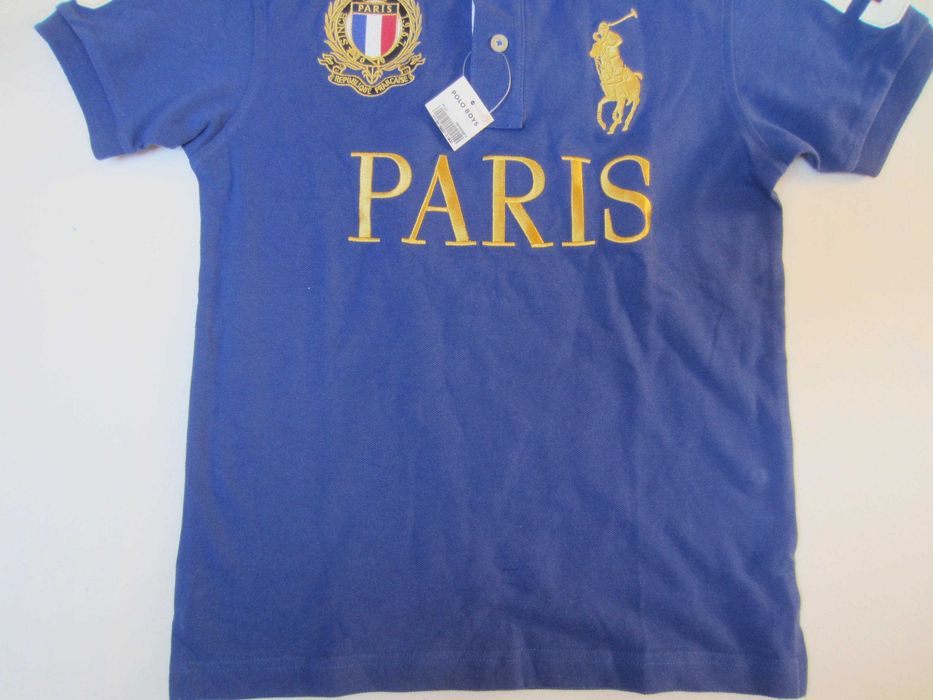 Tricou copil, Polo, masura 10 ani, 2 nasturi, bumbac, nou cu eticheta de carton