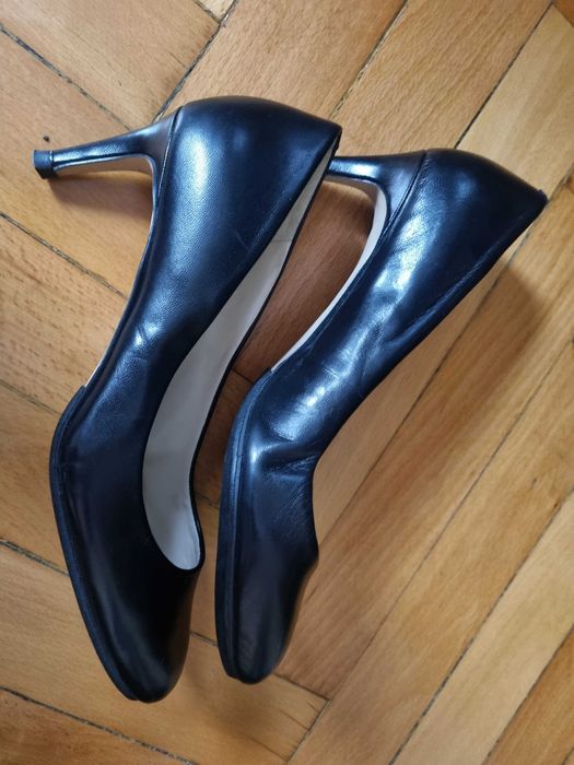 Елегантни обувки на ток естествена кожа Nine west- намалявам