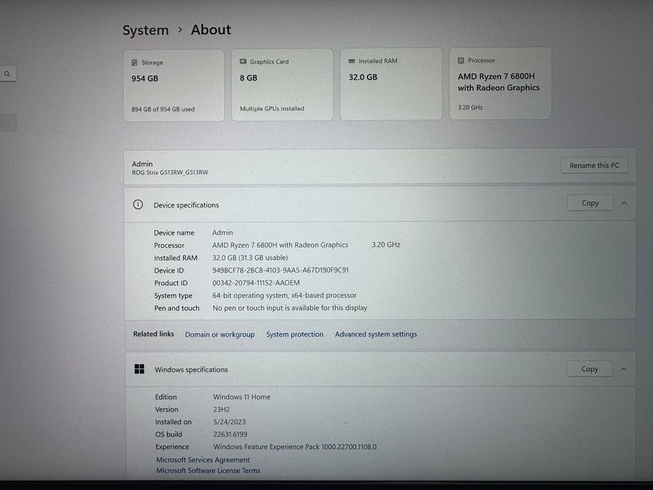 Laptop ROG STRIX G15
