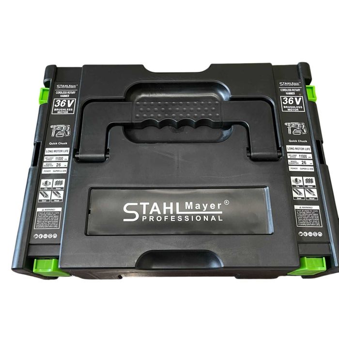 Акумулаторен безчетков перфоратор с 2 патроника 36V 10Ah StahlMayer