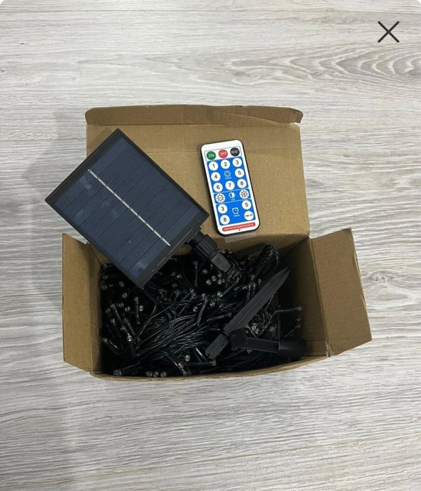 Instalatie Lumini Craciun Panou Fotovoltaic cu 500 de Becuri LED 50m