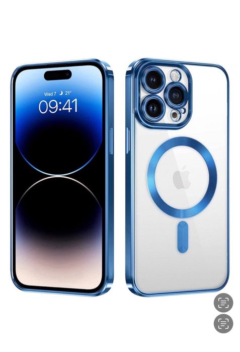 Iphone 14/15/16e/17 PLUS PRO MAX Husa Silicon 0,2mm Lucioasa Cerc Magn