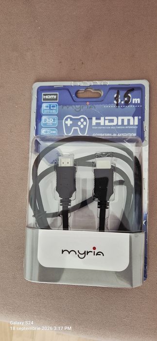 Cablu HDMI marca Myria de 1,5 m