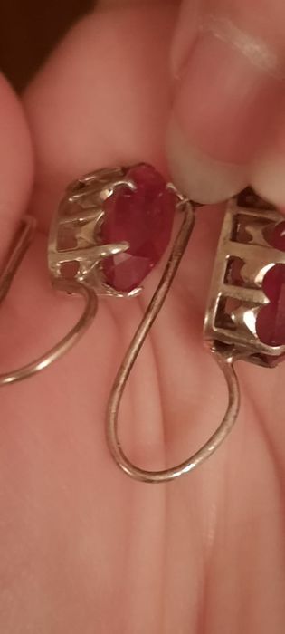 Серьги СССР, звезда, серебро 875