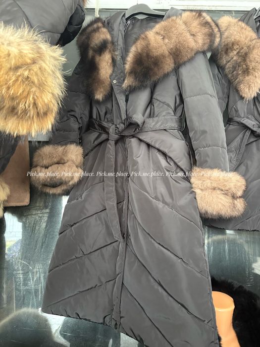 Дамско яке палто от естествен косъм