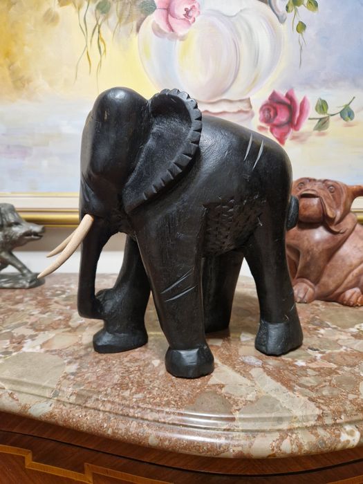 Чудесна антикварна дървена фигура статуетка скулптура