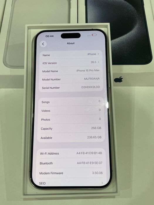 *Като нов* iPhone 15 Pro Max 256GB Titanium Natural