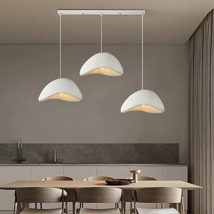 Модерни висящи лампи Wabi-sabi 3×30см, Е27, полиетиленови, регулируеми