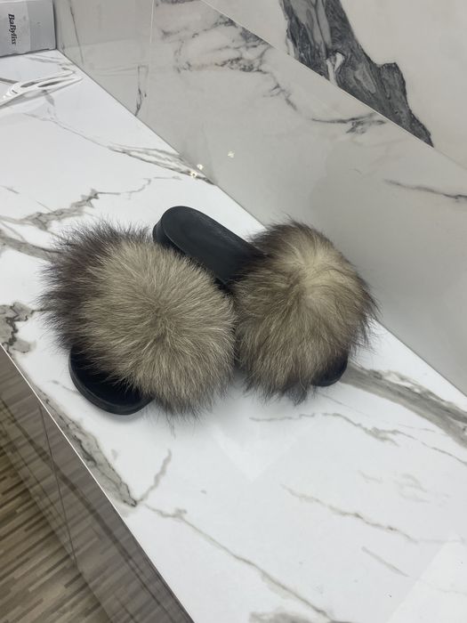 Чехли с естествена лисица е косама