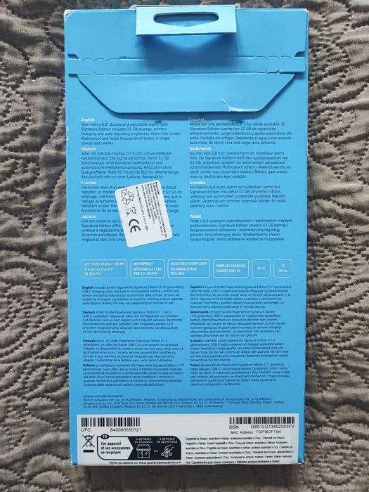 eBook Reader Amazon Kindle Paperwhite Signature Edition Negru