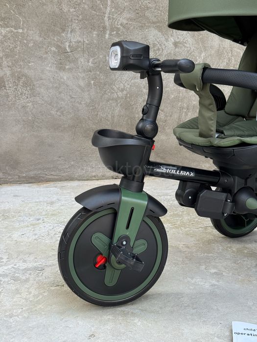 Детский трёхколёсный Skillmax — складной, комфортный для прогулок