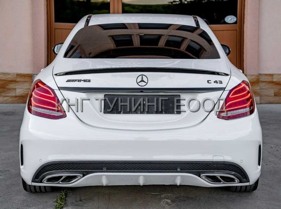 Амг лип спойлер за багажник мерцедес в205 ц класа / mercedes w205 amg spoiler c class / добавка