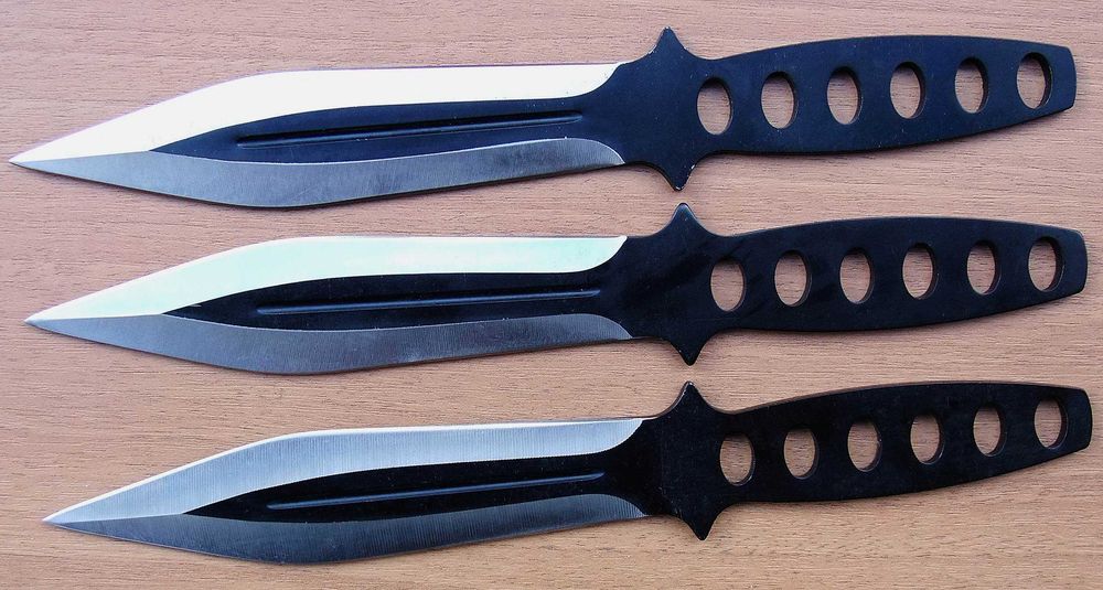 Ножове за хвърляне/кунай/- тип кама - 3 броя