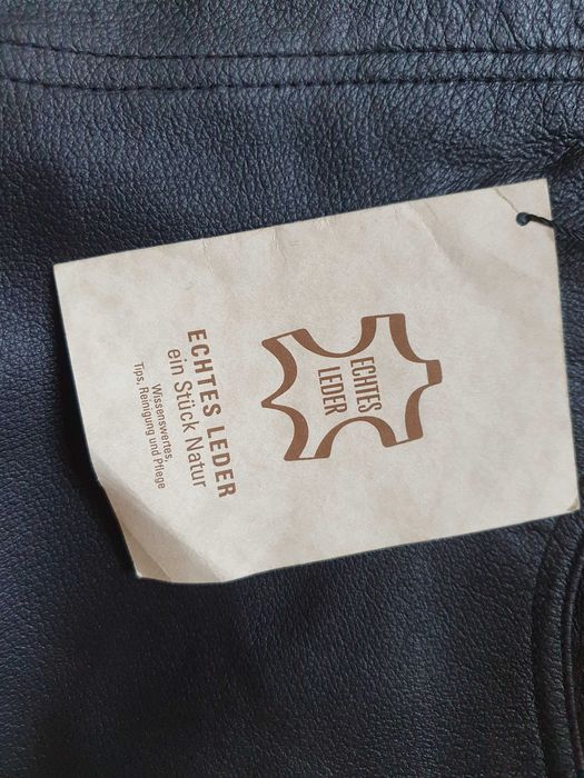 Pantaloni de piele AVITAMO (rock, motor) - Marimea 42 (Talie 80 cm)