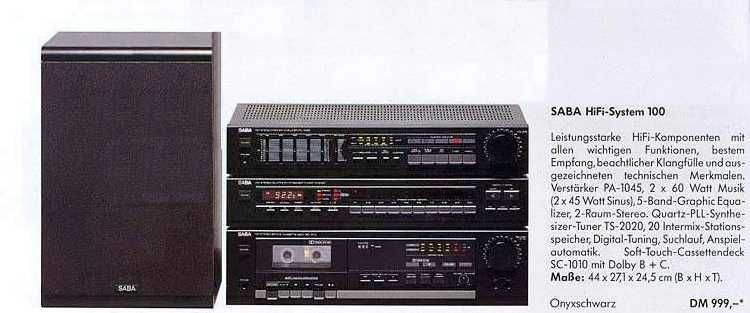 Amplificator + Tuner FM SABA