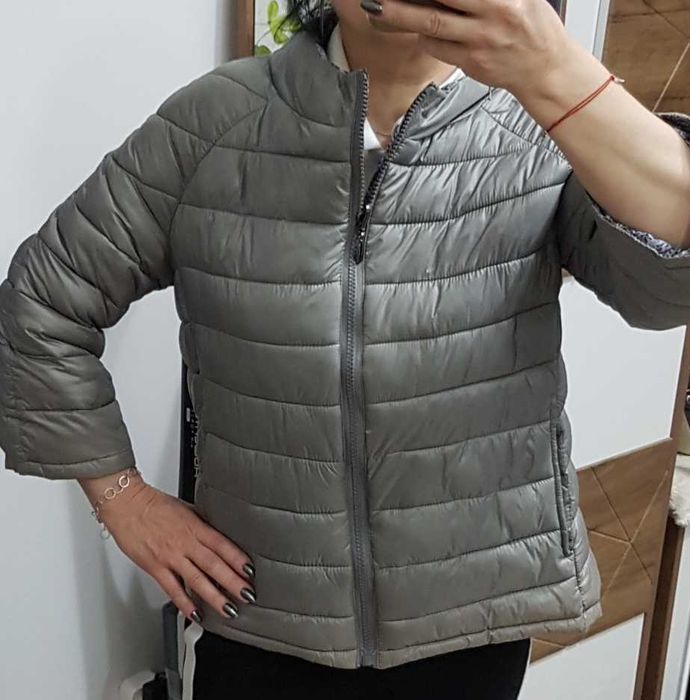 Якета от естествена кожа и пухче.