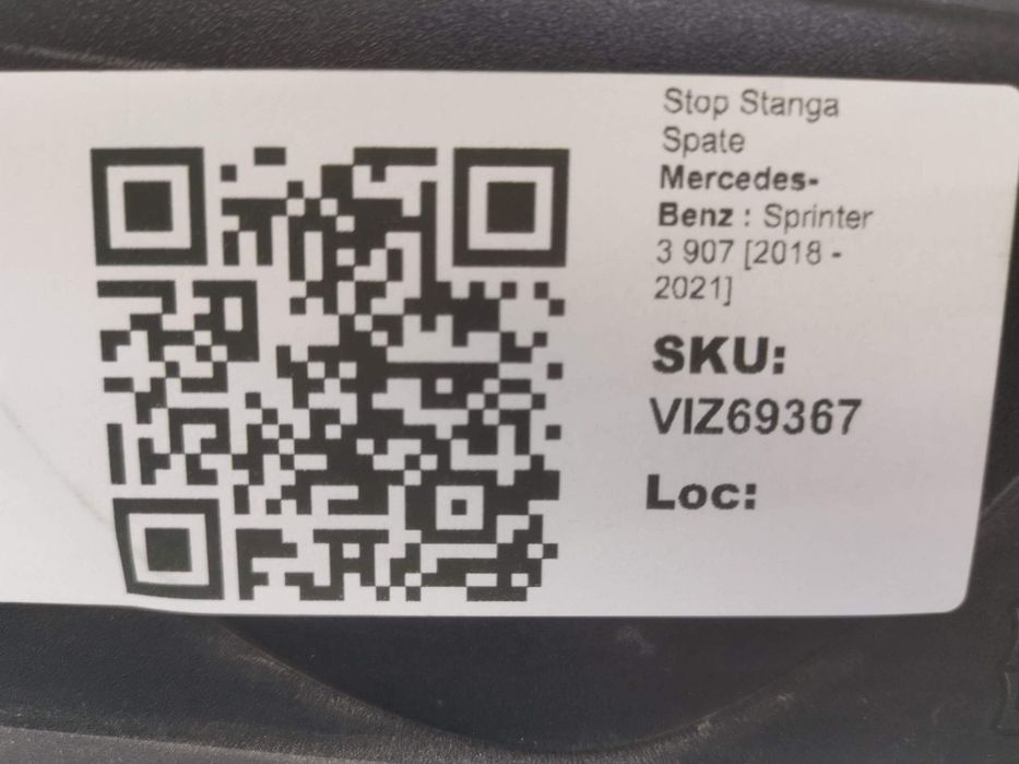 Stop Stanga Spate Mercedes-Benz  Sprinter 3 907 2018 2019 2020 2021 Or