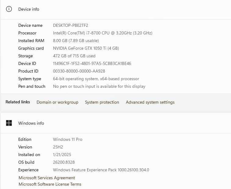 Vand Calculator PC Procesor I7-8700, 8 GB RAM DDR4