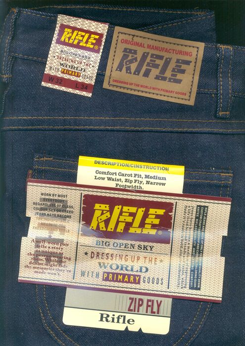 Джинсы "Rifle" и "Lee" (плотный деним трёх оттенков)