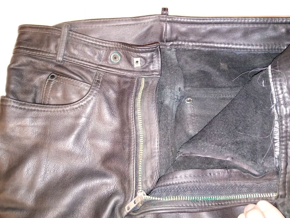 Pantaloni Piele cu șnur (86 cm Talia)