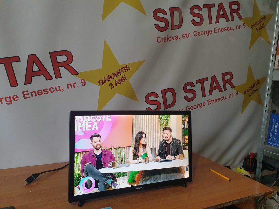 Televizor Led  100Hz Philips 24 PFT 4000/60cm Garanntie 2ani