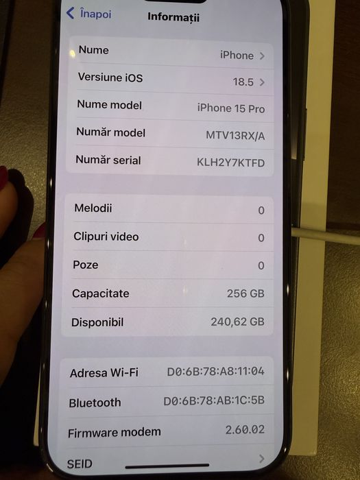 Iphone 15 PRO 256 GB