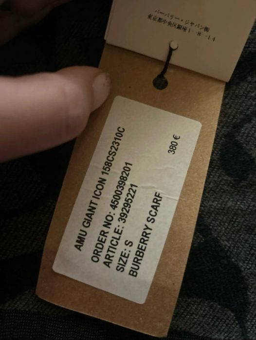 Fular burberry, 100% bumbac, nou cu eticheta